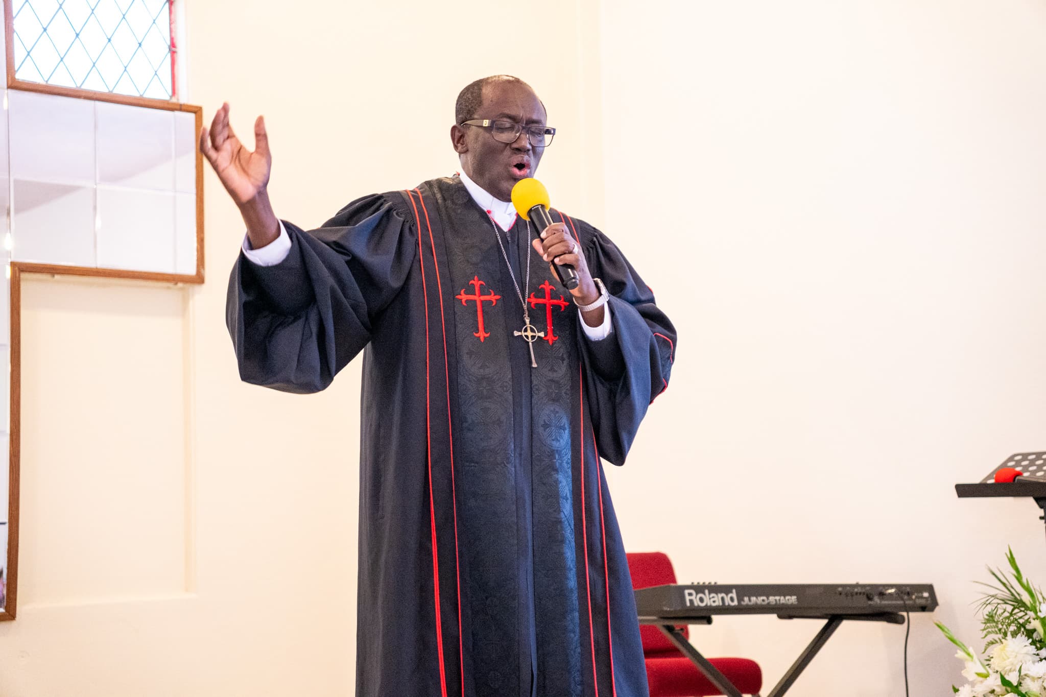 Bishop Rev. Dr. George G. Gitahi preaching at the CAGI inaugural service